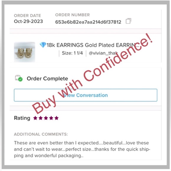 💎18k EARRINGS Gold Plated Pierced Clover, Flower - Picture 9 of 9